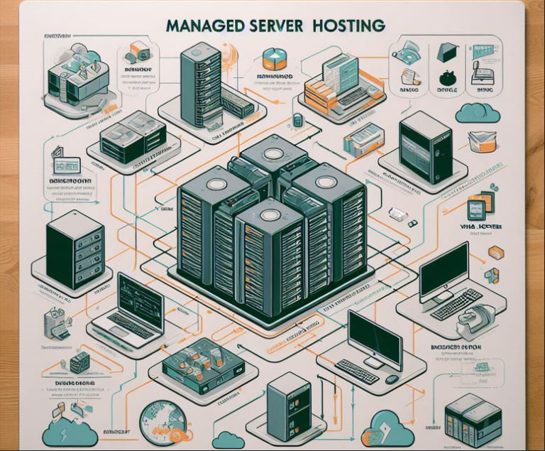 An image illustration of managed server hosting