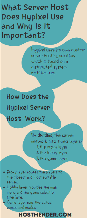 An infographic illustration of What Server Host Does Hypixel Use?