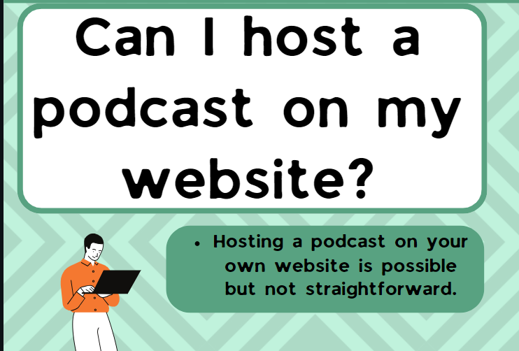 An image illustrating: Can I host a podcast on my website?
